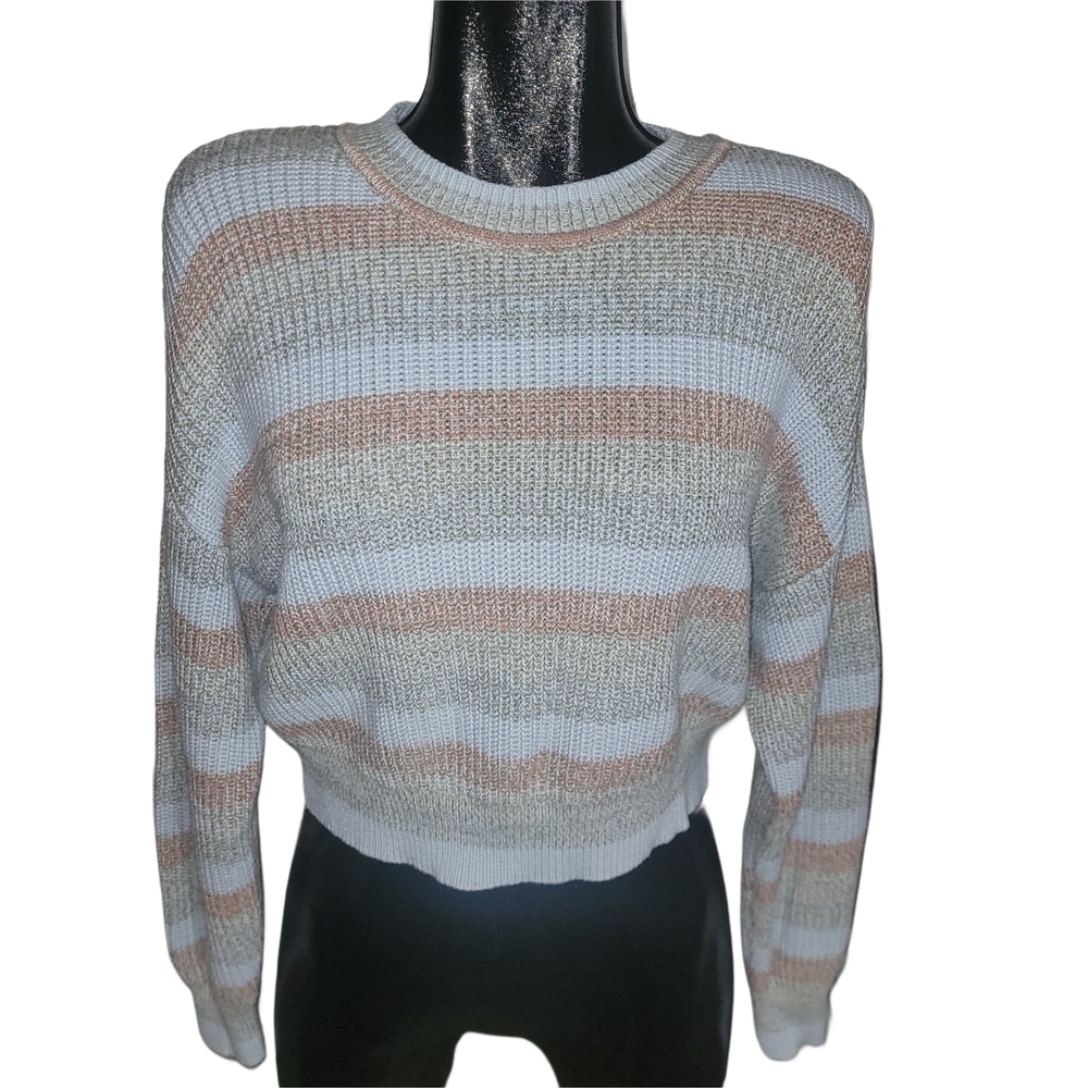 Twik Striped Knit Cropped Sweater